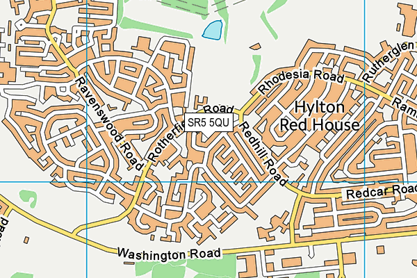 SR5 5QU map - OS VectorMap District (Ordnance Survey)