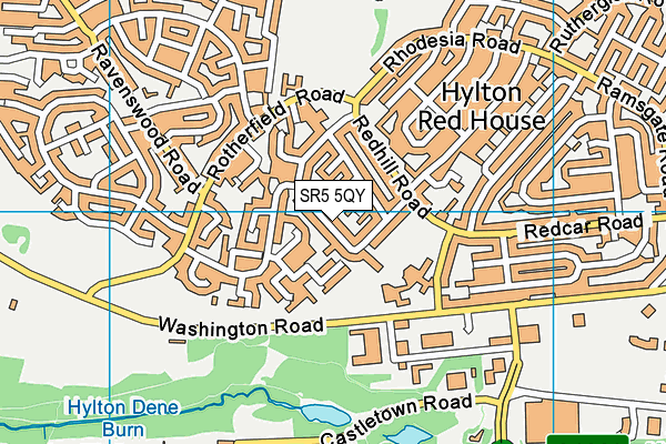 SR5 5QY map - OS VectorMap District (Ordnance Survey)