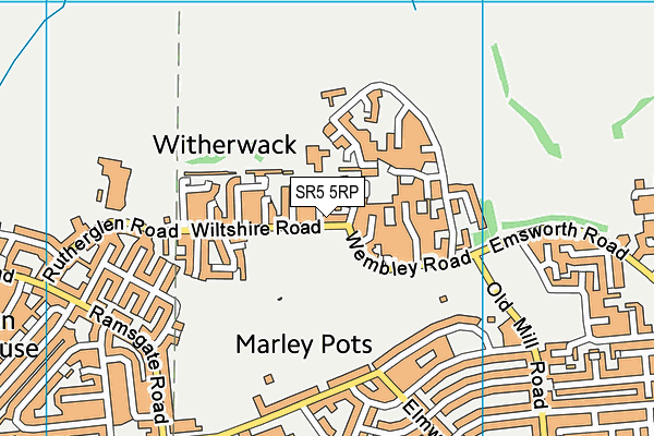 SR5 5RP map - OS VectorMap District (Ordnance Survey)