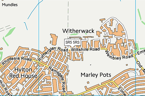 SR5 5RS map - OS VectorMap District (Ordnance Survey)