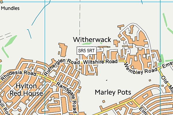 SR5 5RT map - OS VectorMap District (Ordnance Survey)