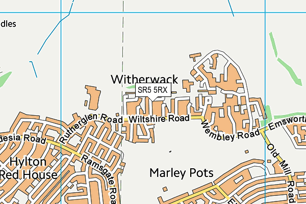 SR5 5RX map - OS VectorMap District (Ordnance Survey)
