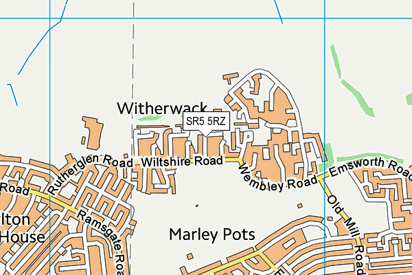 Willow Fields Community Primary School (Closed) map (SR5 5RZ) - OS VectorMap District (Ordnance Survey)