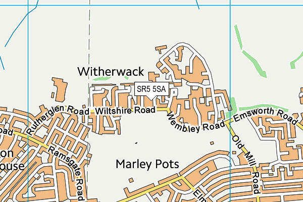 SR5 5SA map - OS VectorMap District (Ordnance Survey)