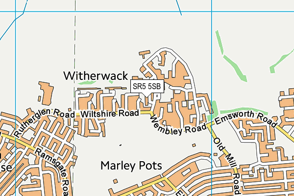 SR5 5SB map - OS VectorMap District (Ordnance Survey)