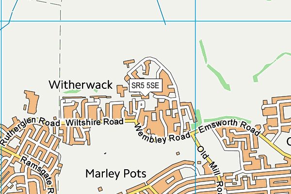 SR5 5SE map - OS VectorMap District (Ordnance Survey)