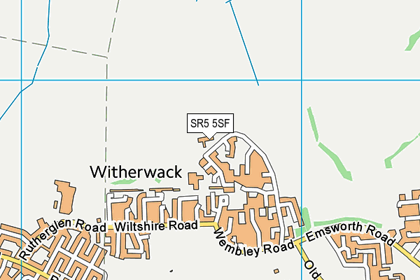 SR5 5SF map - OS VectorMap District (Ordnance Survey)