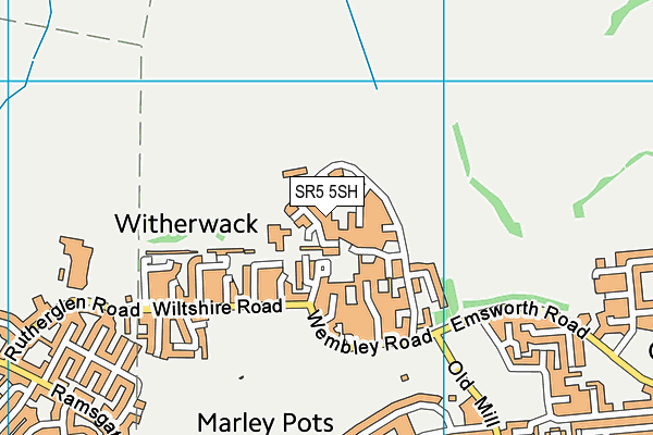 SR5 5SH map - OS VectorMap District (Ordnance Survey)