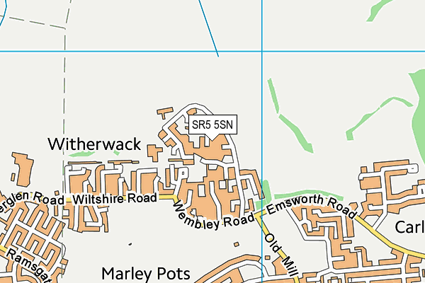 SR5 5SN map - OS VectorMap District (Ordnance Survey)