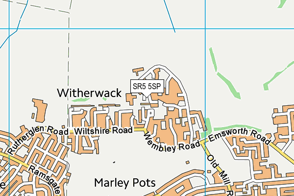 SR5 5SP map - OS VectorMap District (Ordnance Survey)