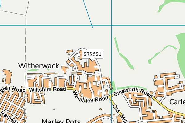 SR5 5SU map - OS VectorMap District (Ordnance Survey)