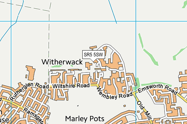 SR5 5SW map - OS VectorMap District (Ordnance Survey)