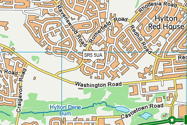 SR5 5UA map - OS VectorMap District (Ordnance Survey)