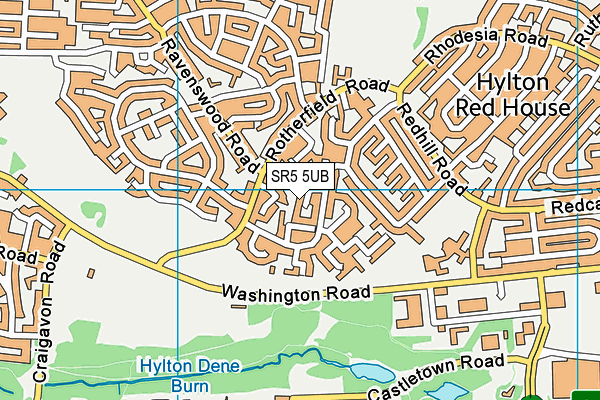 SR5 5UB map - OS VectorMap District (Ordnance Survey)