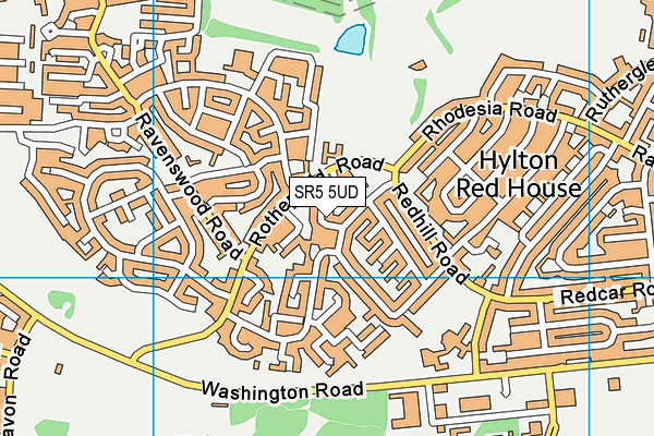 SR5 5UD map - OS VectorMap District (Ordnance Survey)
