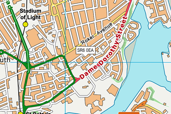 Dame Dorothy Primary School map (SR6 0EA) - OS VectorMap District (Ordnance Survey)