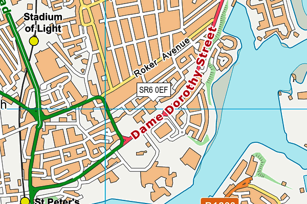 SR6 0EF map - OS VectorMap District (Ordnance Survey)