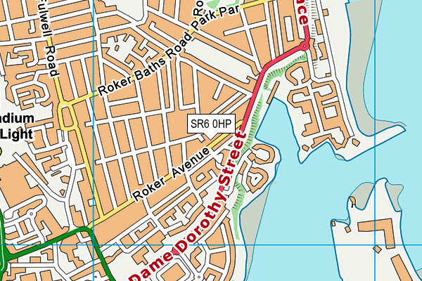 SR6 0HP map - OS VectorMap District (Ordnance Survey)