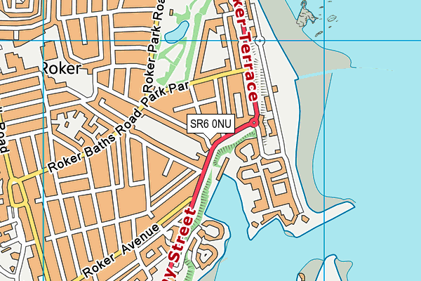 SR6 0NU map - OS VectorMap District (Ordnance Survey)