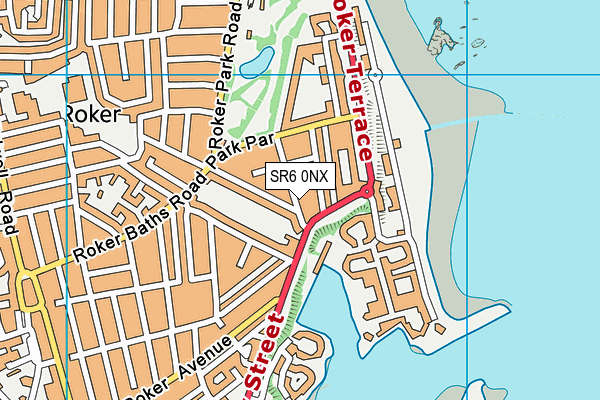 SR6 0NX map - OS VectorMap District (Ordnance Survey)