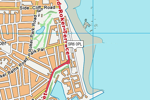 SR6 0PL map - OS VectorMap District (Ordnance Survey)