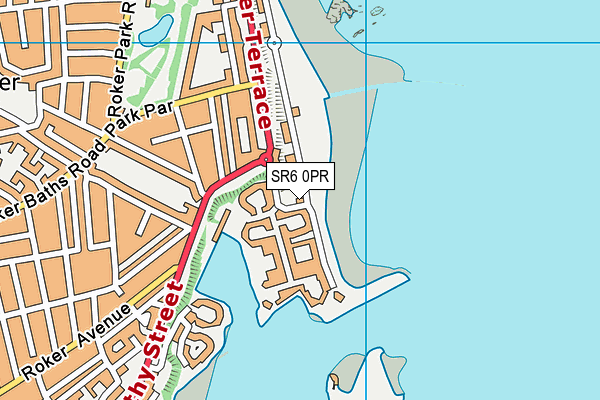 SR6 0PR map - OS VectorMap District (Ordnance Survey)