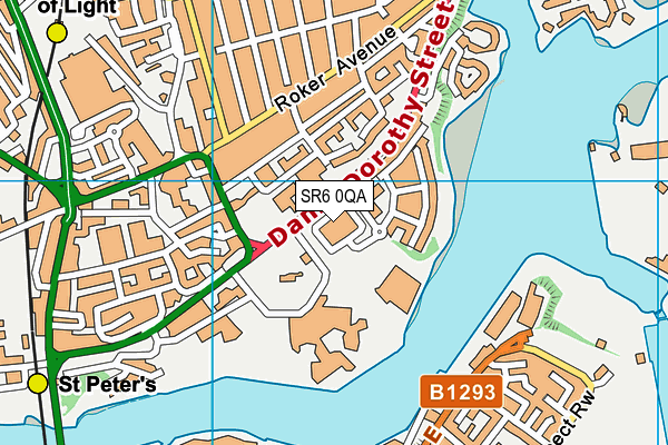 SR6 0QA map - OS VectorMap District (Ordnance Survey)