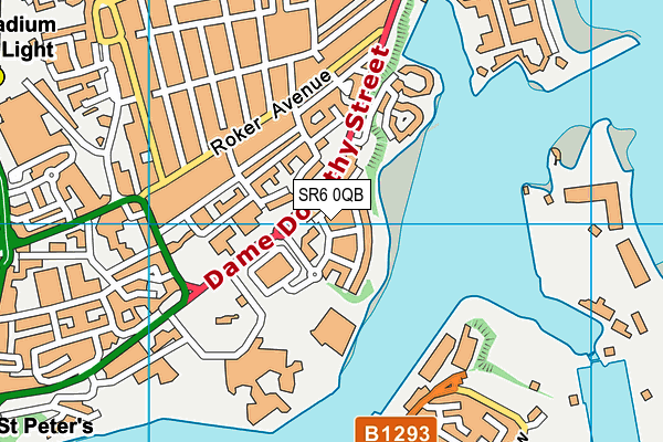 SR6 0QB map - OS VectorMap District (Ordnance Survey)