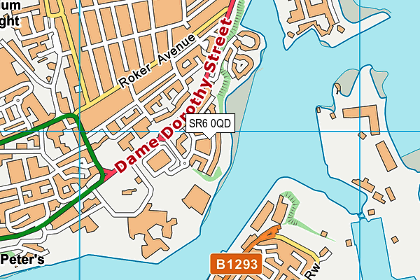 SR6 0QD map - OS VectorMap District (Ordnance Survey)