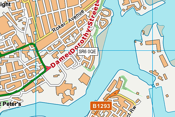 SR6 0QE map - OS VectorMap District (Ordnance Survey)