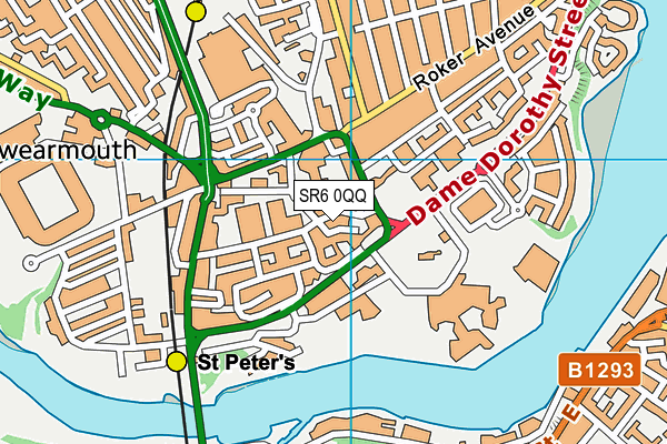 SR6 0QQ map - OS VectorMap District (Ordnance Survey)