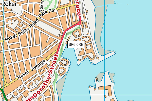 SR6 0RE map - OS VectorMap District (Ordnance Survey)