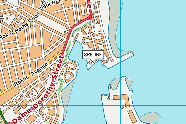 SR6 0RF map - OS VectorMap District (Ordnance Survey)