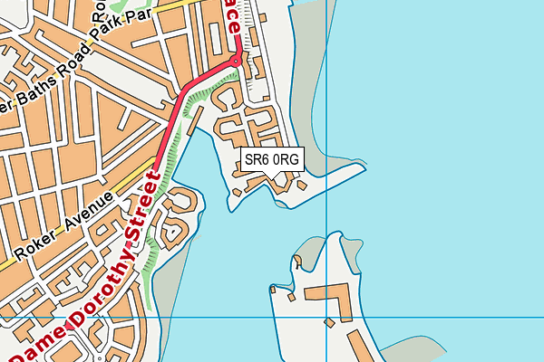 SR6 0RG map - OS VectorMap District (Ordnance Survey)