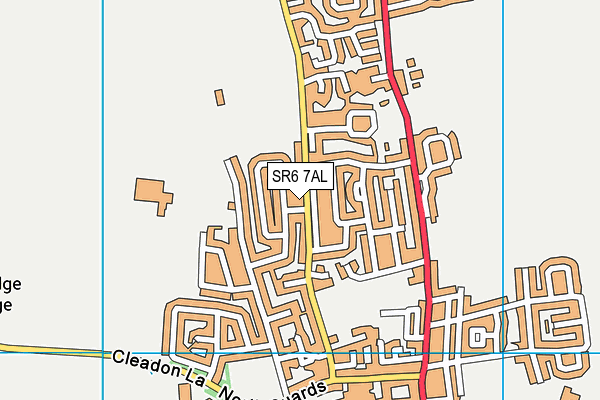 SR6 7AL map - OS VectorMap District (Ordnance Survey)