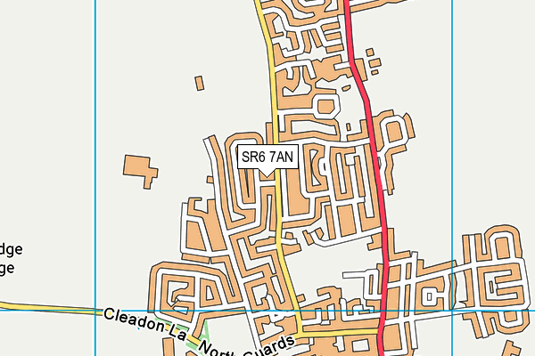 SR6 7AN map - OS VectorMap District (Ordnance Survey)