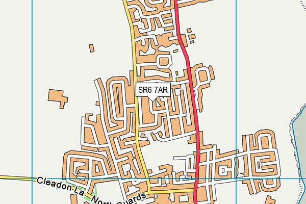 SR6 7AR map - OS VectorMap District (Ordnance Survey)