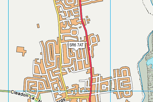 SR6 7AT map - OS VectorMap District (Ordnance Survey)