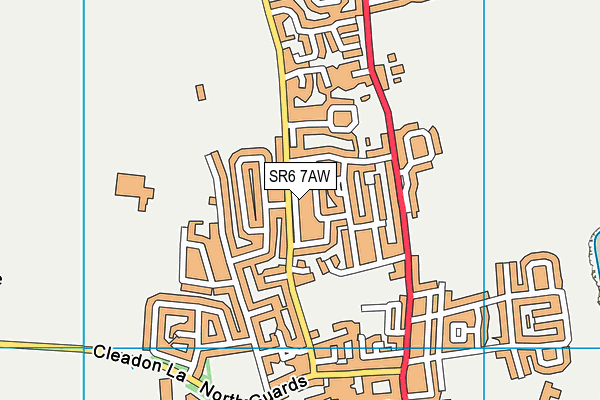 SR6 7AW map - OS VectorMap District (Ordnance Survey)