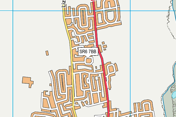 SR6 7BB map - OS VectorMap District (Ordnance Survey)