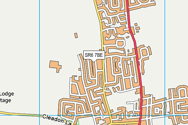 SR6 7BE map - OS VectorMap District (Ordnance Survey)
