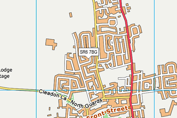 SR6 7BG map - OS VectorMap District (Ordnance Survey)