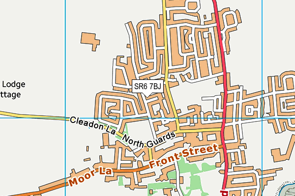 SR6 7BJ map - OS VectorMap District (Ordnance Survey)