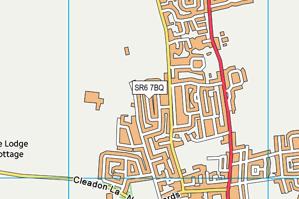 SR6 7BQ map - OS VectorMap District (Ordnance Survey)