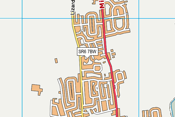 SR6 7BW map - OS VectorMap District (Ordnance Survey)