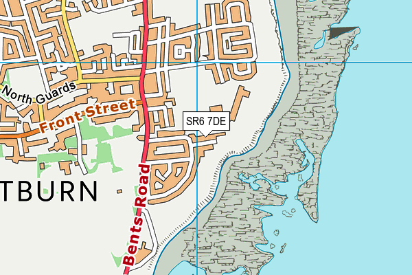 SR6 7DE map - OS VectorMap District (Ordnance Survey)