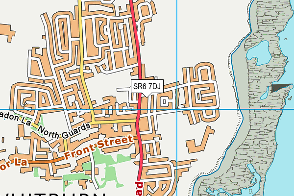 SR6 7DJ map - OS VectorMap District (Ordnance Survey)