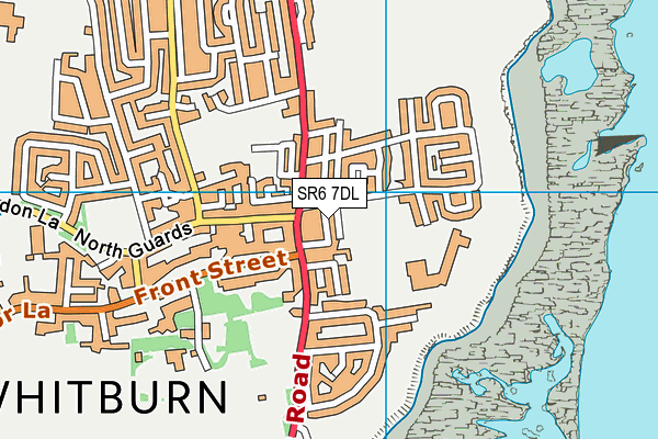 SR6 7DL map - OS VectorMap District (Ordnance Survey)