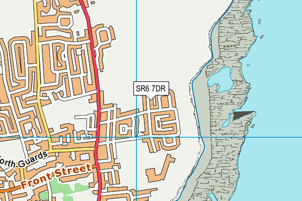 SR6 7DR map - OS VectorMap District (Ordnance Survey)