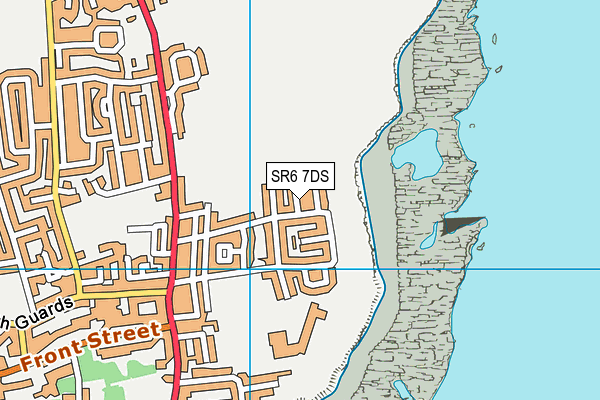 SR6 7DS map - OS VectorMap District (Ordnance Survey)